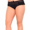 Leg Avenue Transparente Panty mit Raffungen schwarz