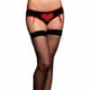 Leg Avenue Slip mit herzförmigem Cut-Out schwarz | rot
