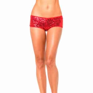 Leg Avenue Sexy Shorts mit Glitzer-Pailletten rot