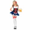 Leg Avenue Rüschen-Dirndl mit kurzer Schürze schwarz | blau