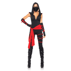 Leg Avenue Ninja-Catsuit mit Kapuze