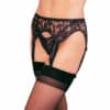 Leg Avenue Floraler Strapsgürtel mit String