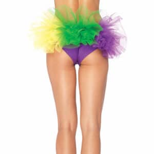 Leg Avenue Panty mit Tüll-Schleppe lila | bunt