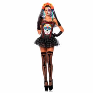 Leg Avenue Edle Sugar Skull-Korsage schwarz