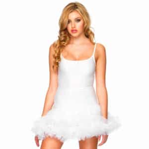 Leg Avenue Elegantes Petticoat-Kleid weiß