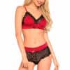 Leg Avenue Sexy Triangel-BH in Satin-Optik