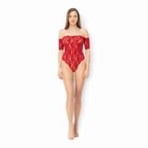 Leg Avenue Strapless Lace Teddy bordeaux