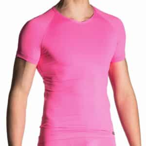 MANSTORE M200 - V Neck Tee neon-pink