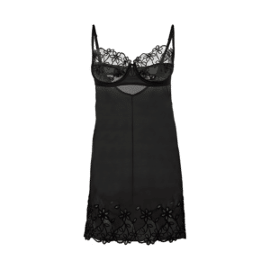 Naory Velvet - Zartes Babydoll mit Swarovski schwarz