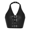 Rimba Neckholdertop mit Schnallen schwarz