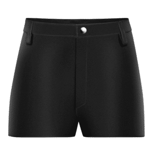 Rimba Schlichte Leder-Shorts schwarz