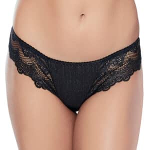 Roxana Edler String mit Plisseedetail schwarz