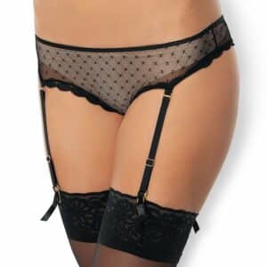 René Rofé Wild Crotchless Garter Panty schwarz