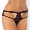 René Rofé Dive Deep Open Back Panty lila